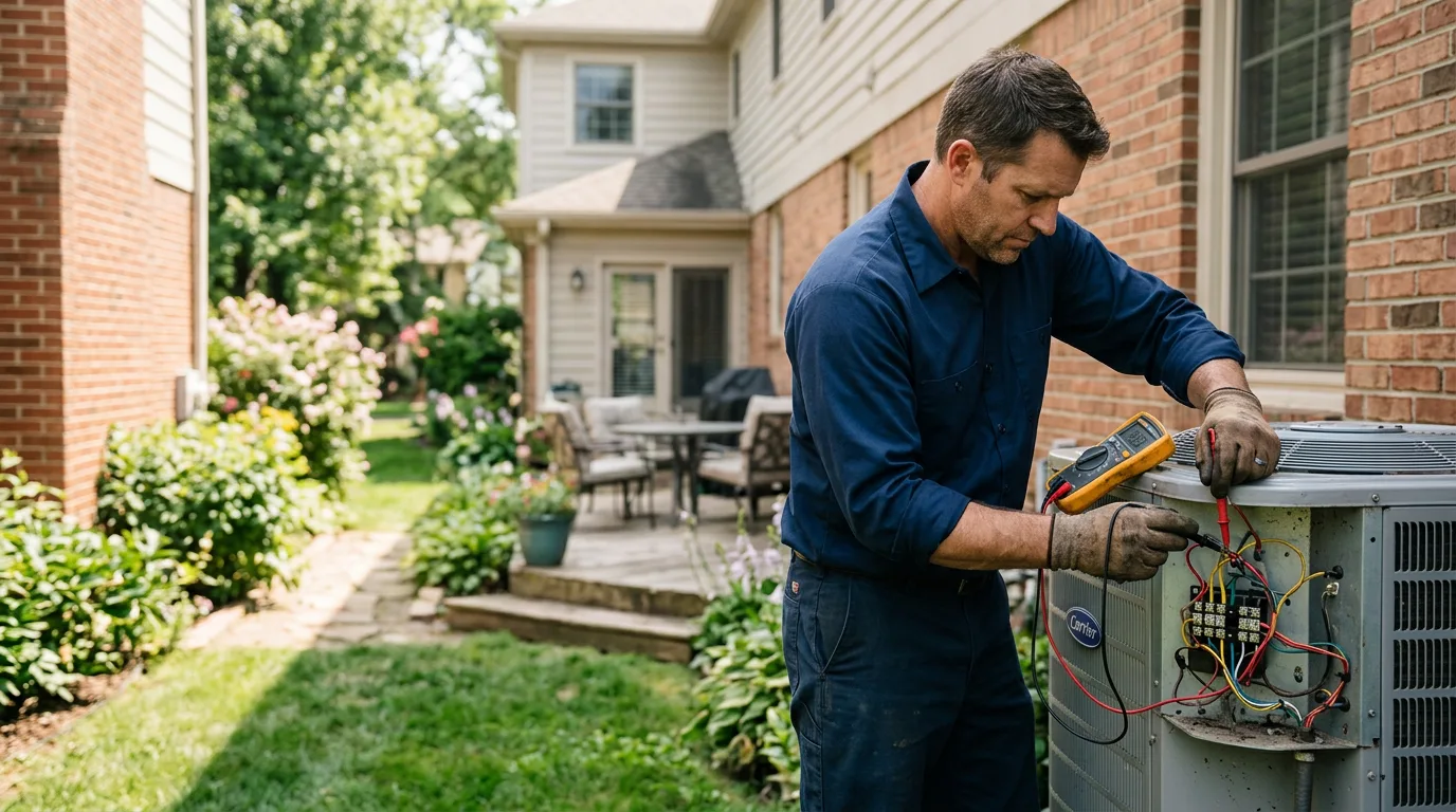 HVAC technician working near Dale, IL